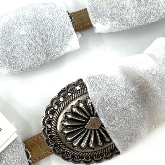 Polo Ralph Lauren Women's Brown Classics Metal Accent Suede Belt Size M - Picture 7 of 8